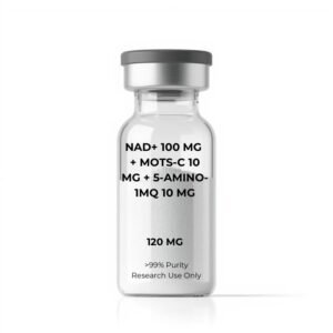 NAD+ 100mg + Mots-C 10mg + 5-Amino 1MQ 10mg Blend 120mg | 10-Vial Kit | Mitochondrial Longevity Blend